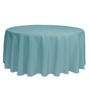 132 inch Polyester Round Tablecloth Dusty Blue - Bridal Tablecloth