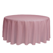 132 inch Polyester Round Tablecloth Dusty Rose - Bridal Tablecloth