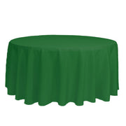 132 inch Polyester Round Tablecloth Emerald Green - Bridal Tablecloth