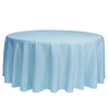 132 inch Polyester Round Tablecloth Light Blue - Bridal Tablecloth