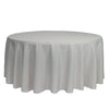 132 inch Polyester Round Tablecloth Silver