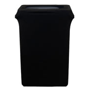 23 Gallon Spandex Slim Jim Narrow Trash Can Cover Black - Bridal Tablecloth