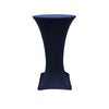 24 inch Highboy Cocktail Round Stretch Spandex Table Cover Navy Blue