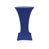 24 inch Highboy Cocktail Round Stretch Spandex Table Cover Royal Blue