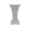 24 Inch Highboy Cocktail Round Stretch Spandex Table Cover Silver