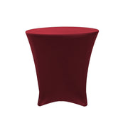 30 x 30 inch Lowboy Cocktail Round Stretch Spandex Table Cover Burgundy