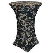 30 inch Highboy Cocktail Round Spandex Table Cover Camouflage/Army