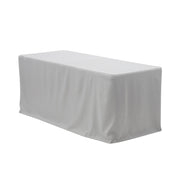 4 FT X 24 Inches Fitted Polyester Tablecloth Rectangular Gray