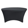 Stretch Spandex 5 ft Round Table Cover Black - Bridal Tablecloth