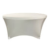 Stretch Spandex 5 ft Round Table Cover Ivory - Bridal Tablecloth
