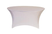 Stretch Spandex 4 ft Round Table Cover White