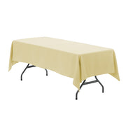 60 x 102 inch Rectangular Polyester Tablecloth Champagne