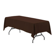 60 x 102 Inch Rectangular Polyester Tablecloth Chocolate Brown - Bridal Tablecloth