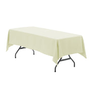60 x 102 inch Rectangular Polyester Tablecloth Ivory