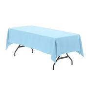 60 x 102 inch Polyester Rectangular Tablecloth Light Blue