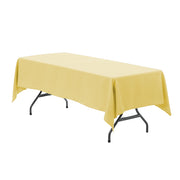 60 x 102 inch Rectangular Polyester Tablecloth Pastel Yellow