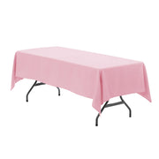 60 x 102 inch Rectangular Polyester Tablecloth Pink