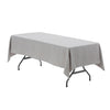 60 x 126 inch Polyester Rectangular Tablecloth Gray - Bridal Tablecloth