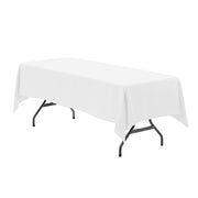 60 x 126 inch Rectangular Polyester Tablecloths White