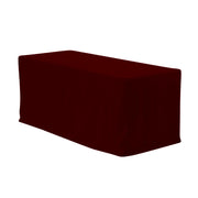 6 ft. Fitted Polyester Tablecloth Rectangular Burgundy