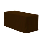 6 ft Fitted Polyester Tablecloth Rectangular Chocolate Brown - Bridal Tablecloth