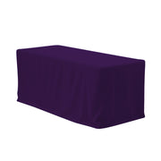 6 ft. Fitted Polyester Tablecloth Rectangular Eggplant