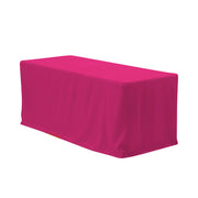 6 ft. Fitted Polyester Tablecloth Rectangular Fuchsia