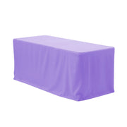 6 ft. Fitted Polyester Tablecloth Rectangular Lavender
