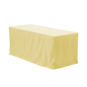 6 ft. Fitted Polyester Tablecloth Rectangular Pastel Yellow