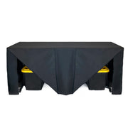 6 ft Fitted Slit Open Back Polyester Rectangular Tablecloth Black - Bridal Tablecloth