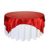 72 inch Square Satin Table Overlay Red - Bridal Tablecloth