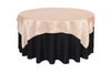 72 inch Square Satin Table Overlay Blush