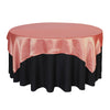 72 inch Square Satin Table Overlay Coral - Bridal Tablecloth