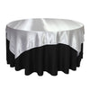 72 inch Square Satin Table Overlay Silver - Bridal Tablecloth