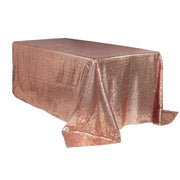 90 x 156 inch Glitz Sequin Rectangular Tablecloth Blush