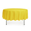 90 Inch Polyester Round Tablecloth Canary Yellow - Bridal Tablecloth