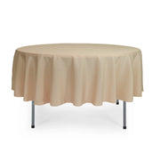 90 inch Polyester Round Tablecloth Champagne - Bridal Tablecloth