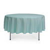90 Inch Polyester Round Tablecloth Dusty Blue - Bridal Tablecloth