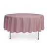 90 Inch Polyester Round Tablecloth Dusty Rose - Bridal Tablecloth