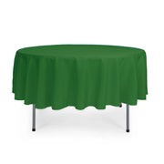 90 Inch Polyester Round Tablecloth Emerald Green - Bridal Tablecloth