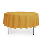 90 inch Polyester Round Tablecloth Gold