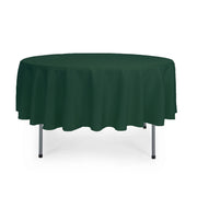 90 inch Polyester Round Tablecloth Hunter Green