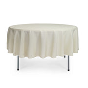 90 inch Polyester Round Tablecloth Ivory - Bridal Tablecloth
