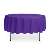 90 inch Polyester Round Tablecloth Purple