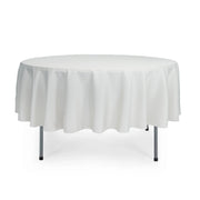 90 inch Polyester Round Tablecloth White