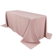 90 x 132 inch Polyester Rectangular Tablecloth Blush - Bridal Tablecloth