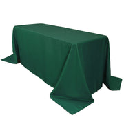 90 x 132 inch Polyester Rectangular Tablecloth Hunter Green - Bridal Tablecloth