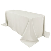 90 x 132 inch Polyester Rectangular Tablecloth Ivory - Bridal Tablecloth