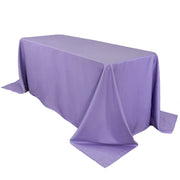 90 x 156 inch Polyester Rectangular Tablecloth Lavender - Bridal Tablecloth