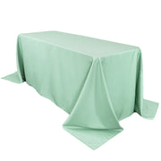 90 x 132 Inch Rectangular Polyester Tablecloth Mint - Bridal Tablecloth